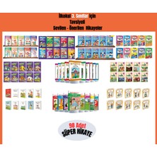 Ilkokul 3.sınıflar Için Renkli Resimli Kitaplık Seti Her Gün Kitap Oku Kampanyası Toplam 98 Kitap