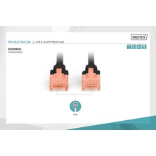 Digitus Patch Kablo, U-UTP, CAT. 6, 1 metre, AWG 26/7, Cu, LSZH, siyah renk