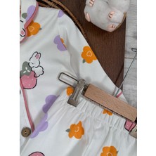 Babybiscoi Tavşan Desenli Gömlekli Unisex Pijama Takımı