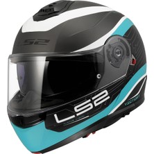 Ls2 Strobe 2 Vıctory Mat Tıtanıum-Beyaz-Metal Mavi Kask