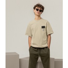 Terzili Giyin Drip Panda Baskılı Oversize Erkek Tişört