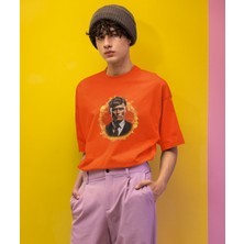 Terzili Giyin Shelby Inferno – Baskılı Oversize Erkek Tişört