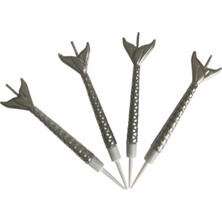 Deniz Kızı Renkli Gümüş Mum 11  cm