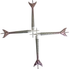 Deniz Kızı Renkli Gümüş Lila Mum 11  cm