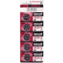 Maxell CR2016 3V Lityum Düğme Pil 5'li Paket
