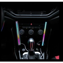 Hevolt Rgb LED Çubuk Sese ve Müziğe Duyarlı Ambiyanslı Ekolayzer C Type Şarjlı Taşınabilir Stick Siyah Kasa