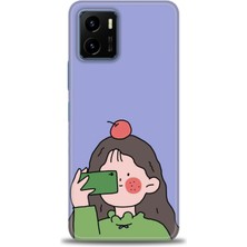 gmotp Vivo Y21S Kılıf Hd Baskılı - Yeşil Kız