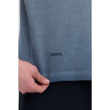 Erkek Lacivert Bisiklet Yaka Yıkamalı Basic T-Shirt - 165