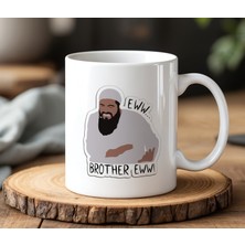 BB Design BB Desing Brother Eww Tasarımlı Beyaz Seramik Baskılı Kupa Bardak 330 ml
