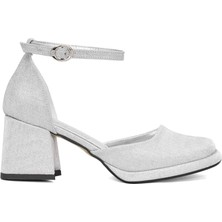 Beety 25BY222.425 Kadın Klasik Topuklu Ayakkabı Gümüş