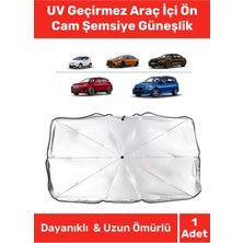 Uyumlu Titanyum Gümüş Kaplama Uv Geçirmez Güçlü Çantalı Sağlam Araç Içi Ön Cam Şemsiye Güneşlik