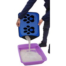 Büyük Boy Elekli Tuvalet Önü Desenli Kedi Kumu Paspası 60 x 80 cm