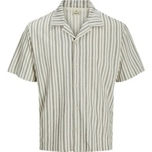 Jack Jones Erkek Ekru Kısa Kollu Tişört 12275085