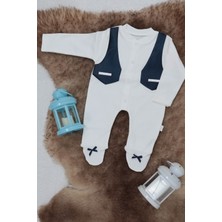 Sema Baby Pamuklu Bebek Tulumu 3-6 Ay - Smokin