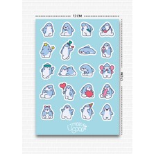 Sevimli Hayvanlar 5'li Sticker | Bullet Journal | Notebook | Ajanda | Scrapbook Için Uygun Set