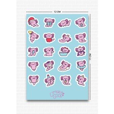 Sevimli Hayvanlar 5'li Sticker | Bullet Journal | Notebook | Ajanda | Scrapbook Için Uygun Set