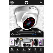 Turkno 1 Kameralı Domia 1 Iç Kamera Set 1 Tb HDD Full Hd Gece Görüşlü Güvenlik Kamerası Sistemi