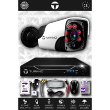 Turkno 1 Kameralı Pania 1 Dış Kamera Set 320 GB HDD Full Hd Gece Görüşlü Güvenlik Kamerası Sistemi
