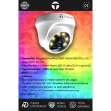 Turkno 6 Kameralı Karie 2 Iç Kamera Set 250 GB HDD Full Hd Renkli Gece Görüşlü Güvenlik Kamerası Sistemi