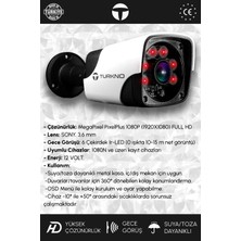 Turkno 3 Kameralı Pania 1 Iç Kamera Set 1 Tb HDD Full Hd Gece Görüşlü Güvenlik Kamerası Sistemi