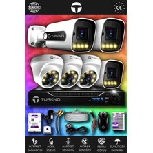 Turkno 6 Kameralı Navie 3 Iç Kamera Set 500 GB HDD Full Hd Renkli Gece Görüşlü Güvenlik Kamerası Sistemi