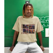 Terzili Giyin Colorful Dragon World – Baskılı Erkek Tişört