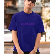 Terzili Giyin Freedom Vibes Kelebek Baskılı Oversize Erkek Tişört