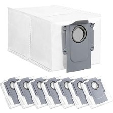 Mmouthyy Q Robot Süpürge ile Uyumlu 8 Paket Toz Torbası, Büyük Kapasiteli Tek Kullanımlık Yedek (Yurt Dışından)