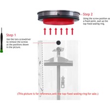 Mmouthyy V12 Slim Elektrikli Süpürge Toz Haznesi Üst Sabit Sızdırmazlık Halkası Yedek Kova Filtre Çöp Kutusu Için 2x (Yurt Dışından)