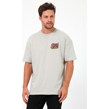 Good Vibes Baskılı Oversize Tişört
