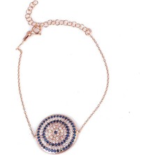 Nusret Takı 925 Ayar Gümüş Büyük Nazar Boncuklu Bileklik