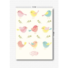 Bahar Temalı 5'li Sticker | Bullet Journal | Notebook | Ajanda | Scrapbook Için Uygun Set