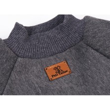 Peti Tailor Köpek Kıyafeti Sweat Shırt Gri Ribanalı