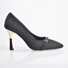 New Angel 874 Kadın Gold Topuk Topuklu Ayakkabı