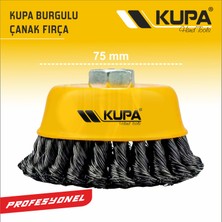 Kupa Çanak Tel Fırça Burgulu 75MM
