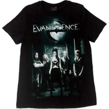 Evanescence Baskılı Unisex %100 Pamuk Siyah T-Shirt