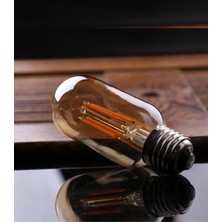T45 Rustik Ampul Amber Renk Gün Işığı 3000K
