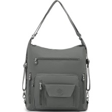 Hem Sırt Hem De Omuz Kadın Çantası Smart Bags 1205 Koyu Gri