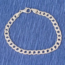 Nusret Takı 925 Ayar Gümüş Taşsız Zincir Bileklik