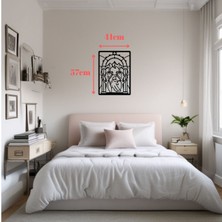 Sanatsal Çizgi Desenli Metal Tablo