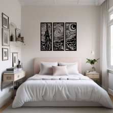 Starry Night 3'lü Metal Tablo