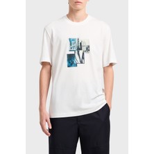 Armani Exchage Baskılı  Pamuk Regular Fit Bisiklet Yaka T Shirt Erkek T Shirt XM000269 AF12112 U0009