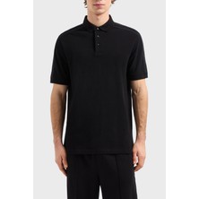 Armani Exchange Logo Baskılı Pamuklu Regular Fit Düğmeli Polo Yaka T Shirt Erkek Polo Yaka T Shirt XM000307 AF10366 UC001