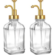 Vintage Pompalı Şeffaf Sıvı Sabunluk 500ML Tezgah Üstü