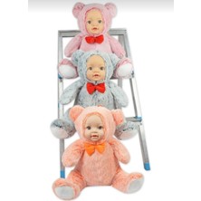 Şeker Adası Halley Sevimli Gerçek Bebek Yüzlü Kırmızı Ayı 30 cm