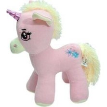 Şeker Adası Sevimli Pembe Peluş Unicorn Pony At 40 cm