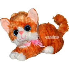 Acar Sarı Peluş Yatan Kedi 25 CM--SKRADAPELUS31