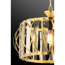 Luxury Gold 27  cm  Kristal Taşlı Avize