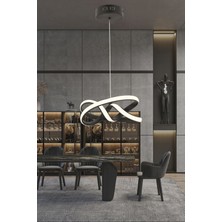 Vino Riserva Model Siyah Renk Metal Salon Mutfak Oturma Yatak Odası Modern LED Sarkıt Avize