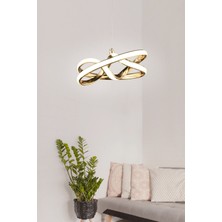 Vino Riserva Model Gold Kaplama Metal Salon Mutfak Oturma Yatak Odası Modern LED Sarkıt Avize